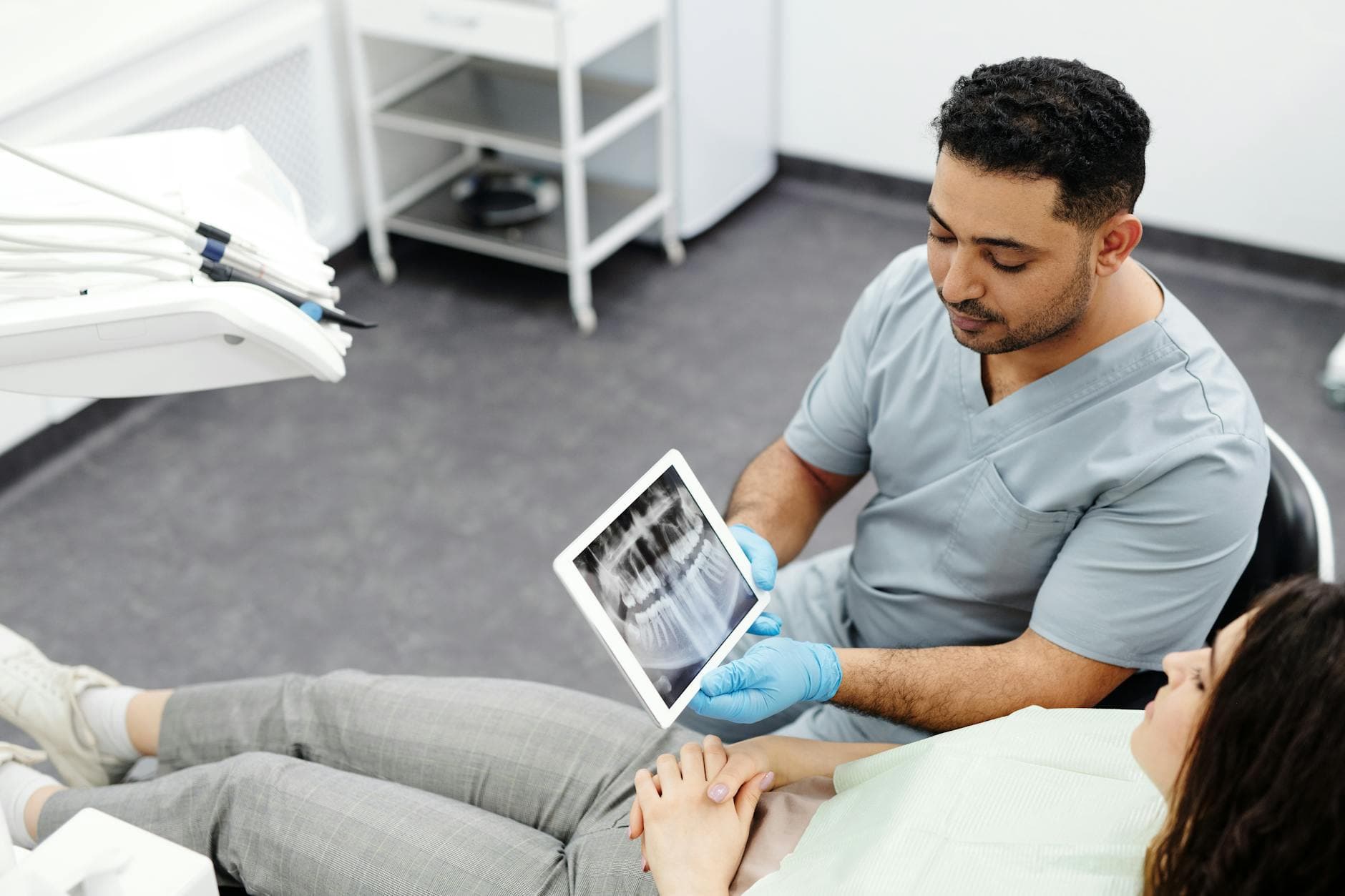 Dental treatment plan on a desk