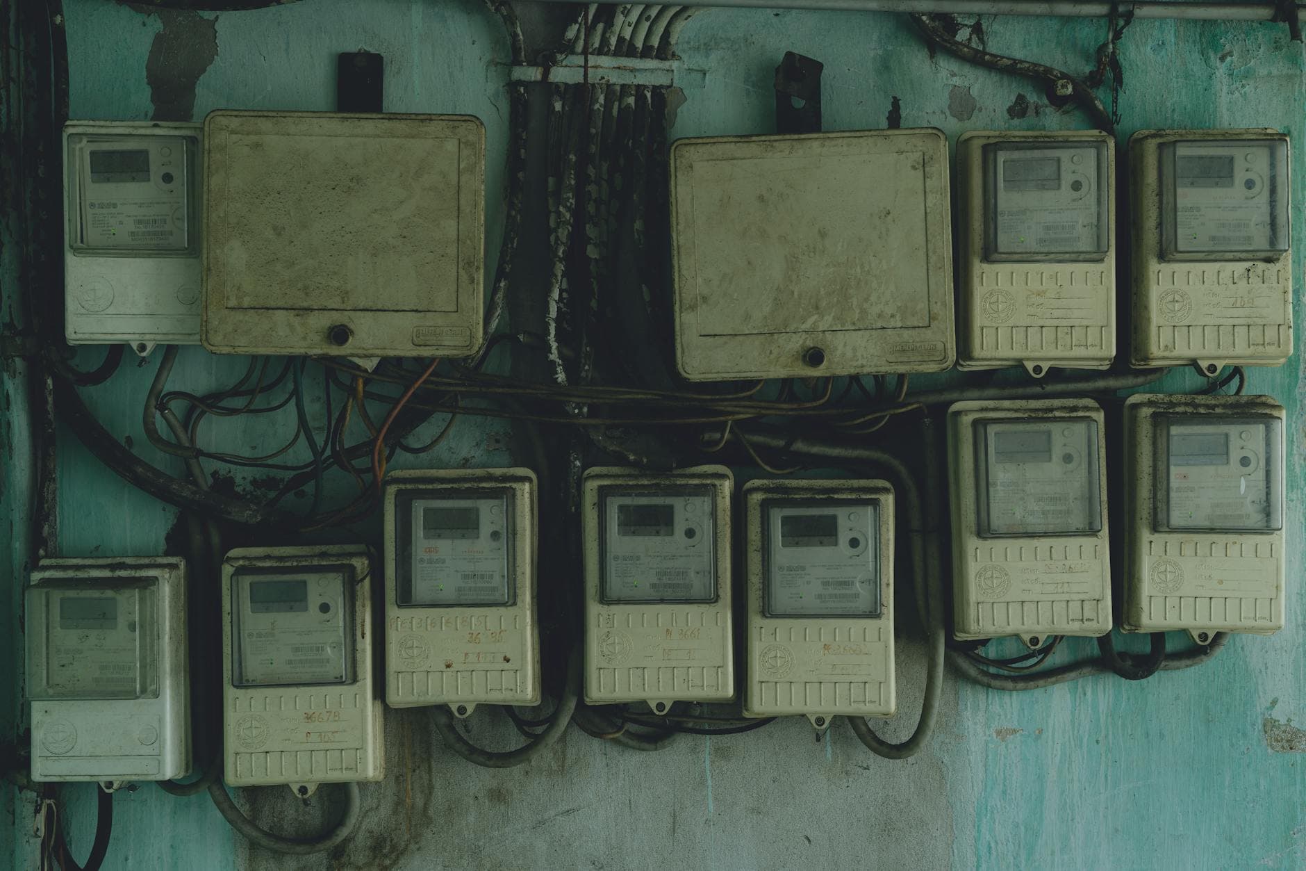 Residential electrical panel with circuit breakers